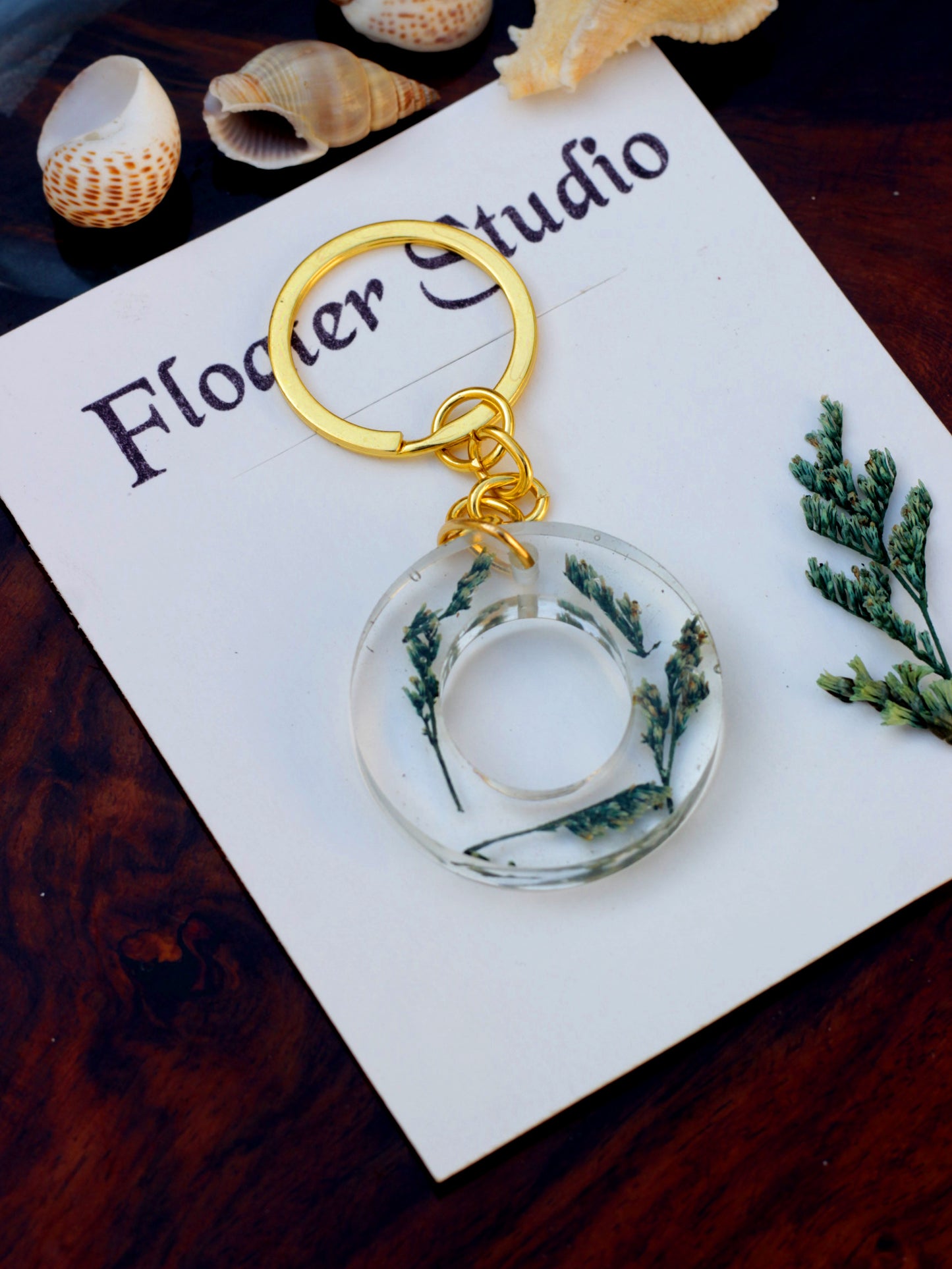 Alphabet Resin Keychain, Letter Keychain, Yellow and Pink Flower Resin Keychain