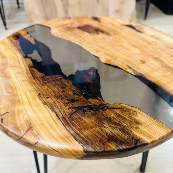 Epoxy Resin Coffee Table, Resin Round Table, Customization Available