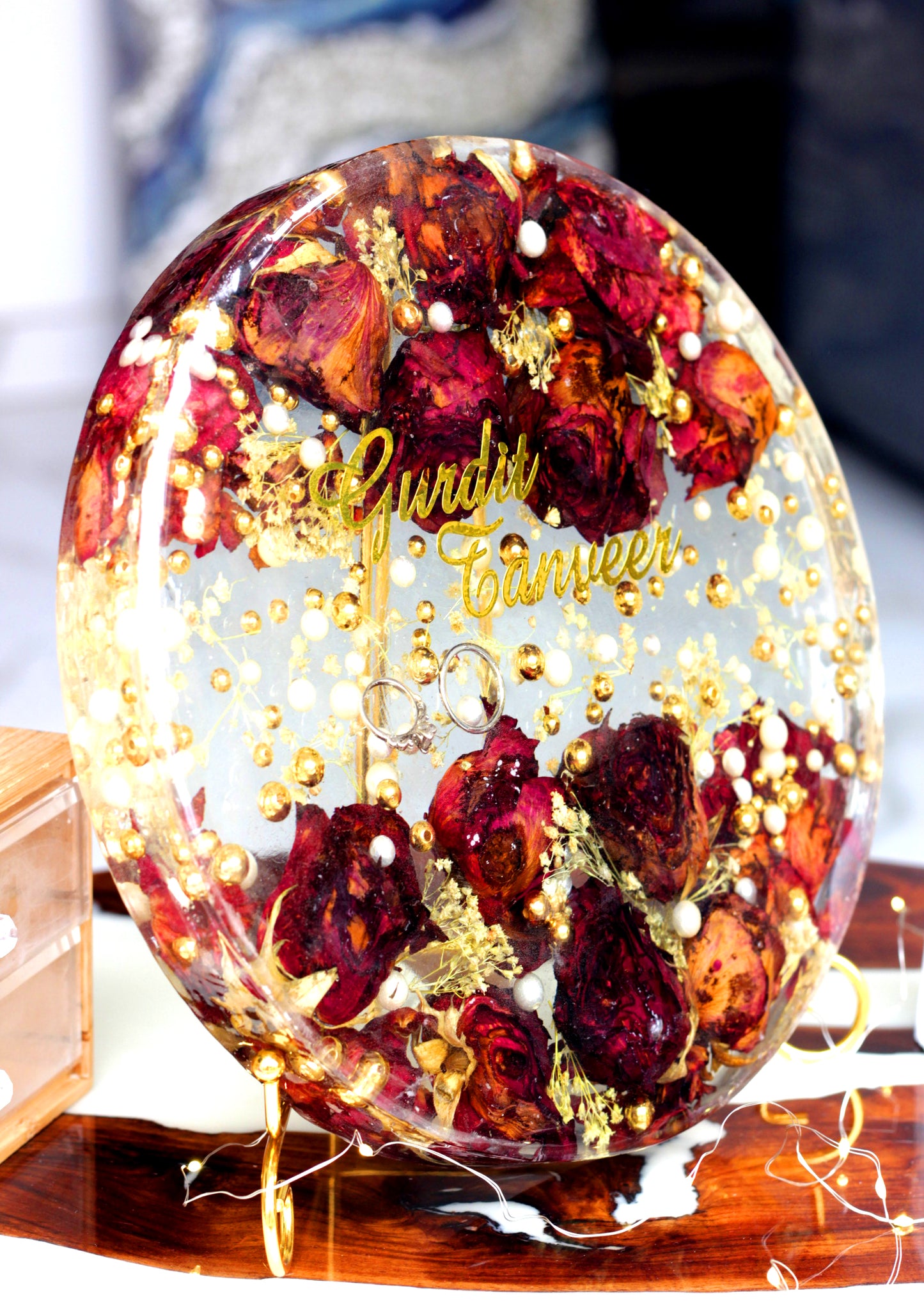 Vermala Resin Preservation, Flower, Bouquet, Wedding Frame Resin Art for Your Love ones