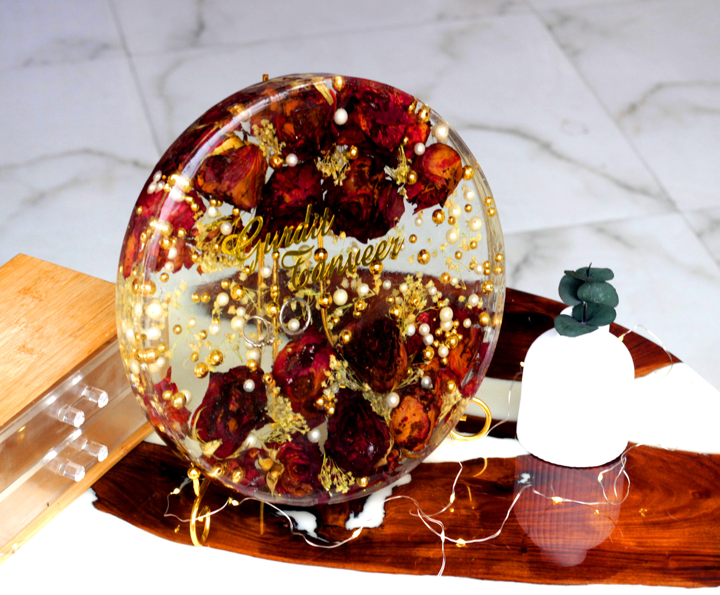 Vermala Resin Preservation, Flower, Bouquet, Wedding Frame Resin Art for Your Love ones