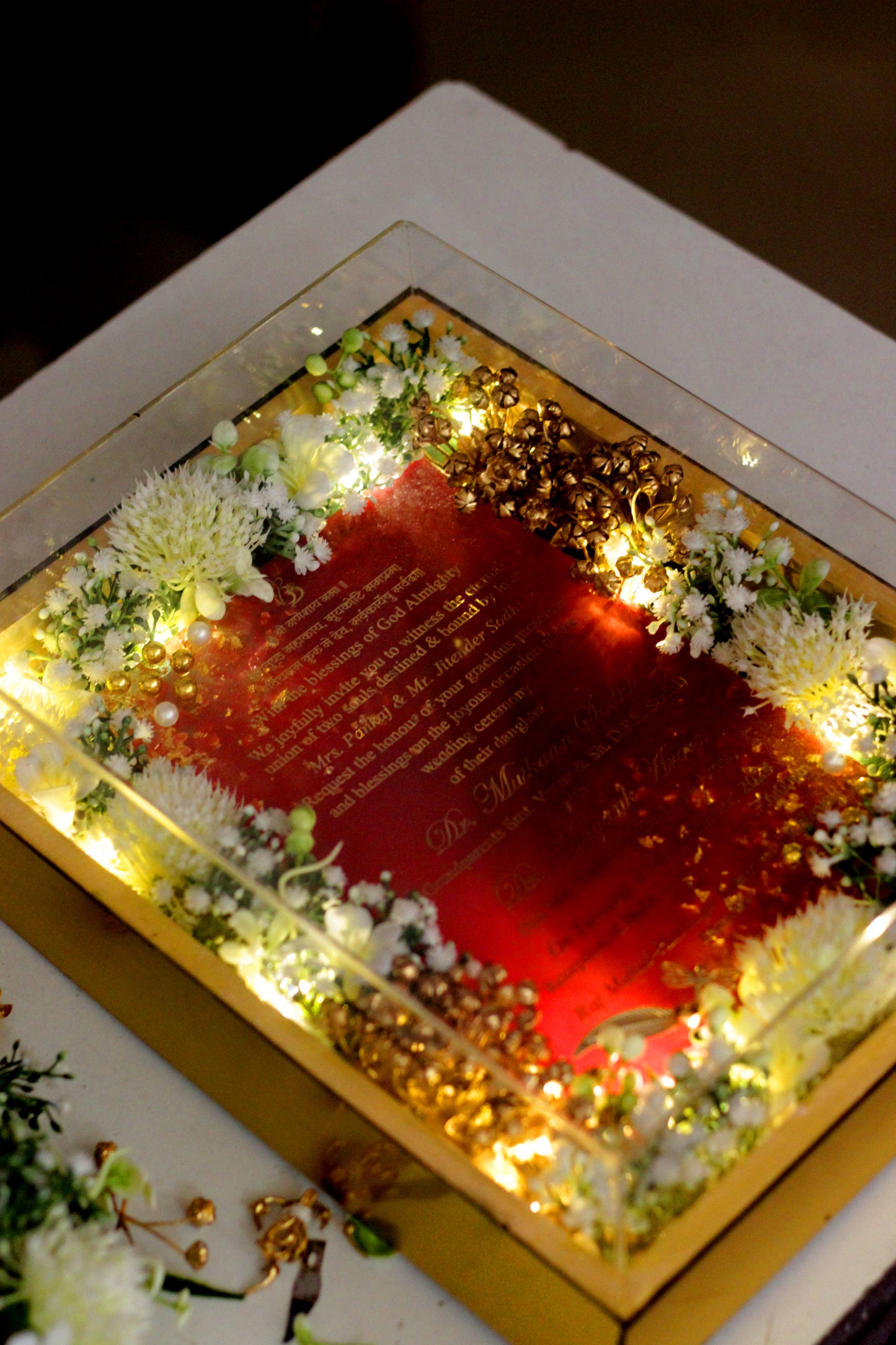 Vermala Resin Preservation, Flower, Bouquet, Wedding Frame Resin Art for Your Love ones