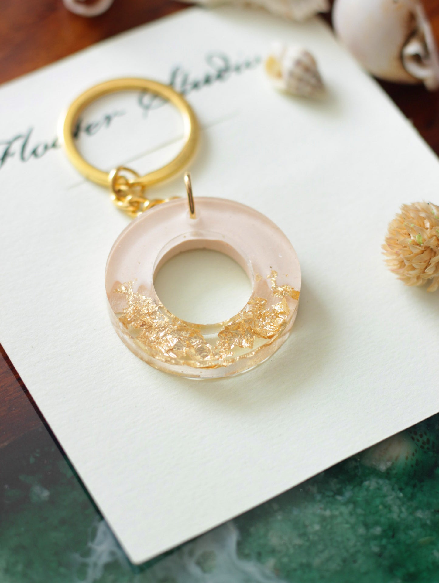 Resin Letter Key Chain, Resin Alphabet keychain, Baby Pink and Golden Color keychain, Resin keychain, Gold Keychain best gift ideas