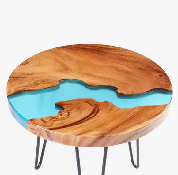 Epoxy Resin Round Coffee Table, Center Table, Customization Available