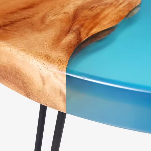 Epoxy Resin Round Coffee Table, Center Table, Customization Available