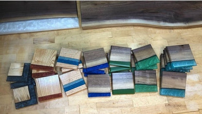 Resin Wood Coaster Colored