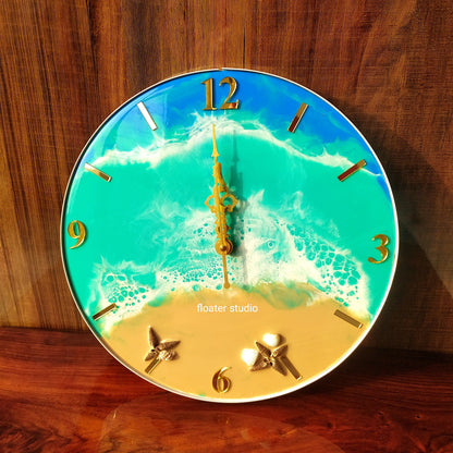 Ocean Resin Clock, Resin Clock for wall Decoration, Ocean effect Resin Clock