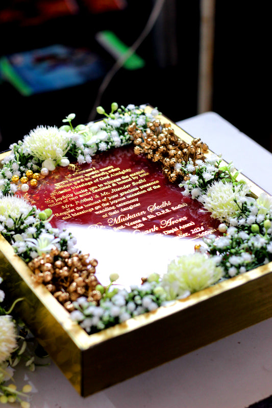 Vermala Resin Preservation, Flower, Bouquet, Wedding Frame Resin Art for Your Love ones